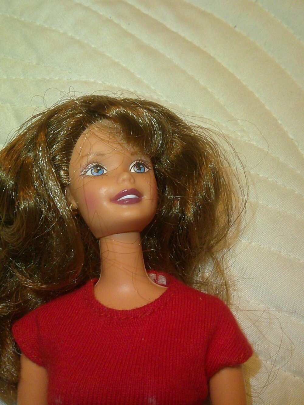 Barbie in School Gir Outfit, 1990's Brunette Hair Barbie - Picture 2 of 5